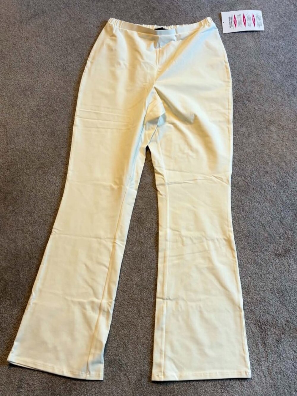NWT Women With Control by Renee Greenstein LT Shaping Cream Boot Cut Pants